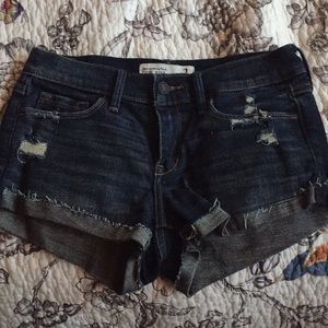 abercrombie and fitch jean shorts